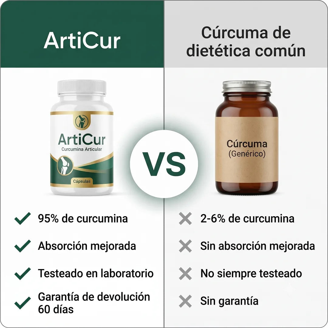 ArtiCur vs. cúrcuma de dietética